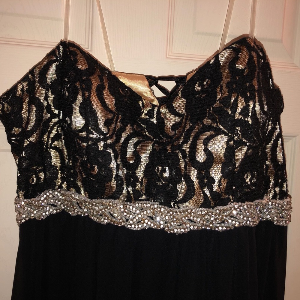 Juno black and yellow maxi dress